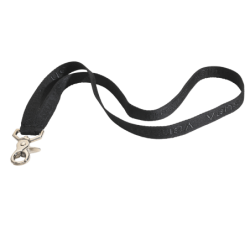 LANYARD BLK STRAP AND CHROME