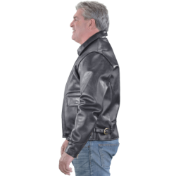 IKE Jacket Black Leather Eisenhower Style Jacket