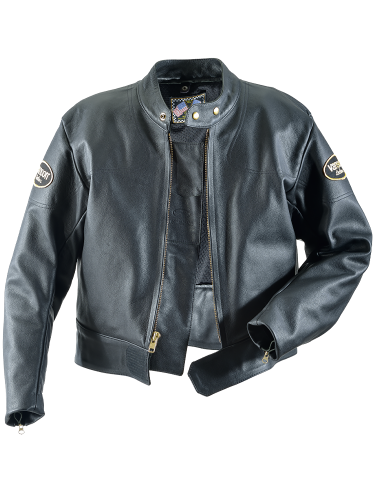 VAN JACKET 70's POP VMD サイン☆激レア☆☆☆ Manx - Black Firenze Competition Leather Original 80s Canyon Sport