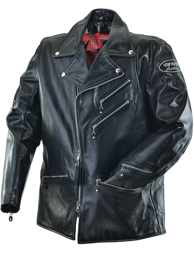 ジャケット・アウター 70's SUWANEE SPRINGS LETHER WORKS Jacket SLDE Z150 - Slade Jacket - Zirconian Black Leather Motorcycle Jacket