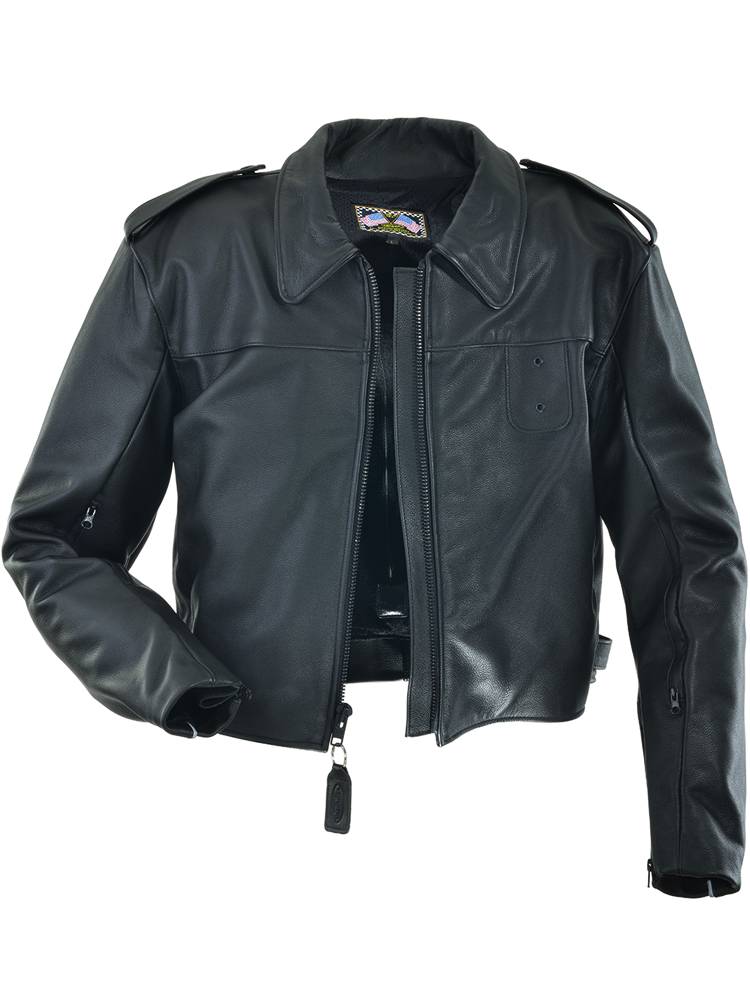 Modesto Police Leather Motorcycle Jacket