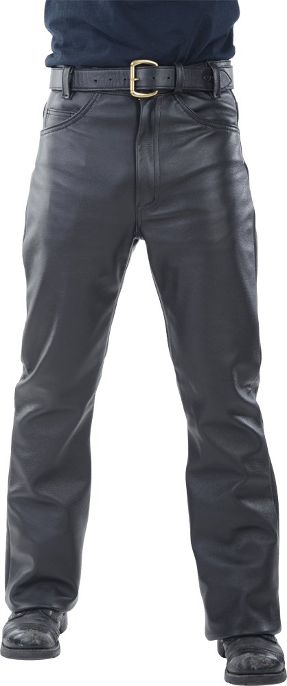 Woodstock 517 Style Firenze Black Leather Jeans