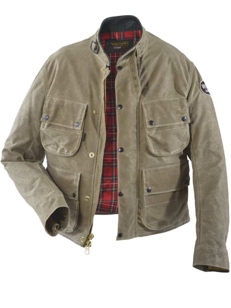 Dover 4010 A250 - TT Trials Style Field Tan Wax Cotton Motorcycle