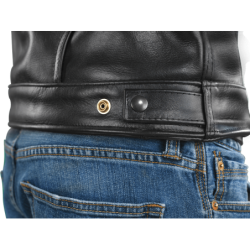 Maverick Jean Jacket - Snap-Front Denim-Style Leather Jacket