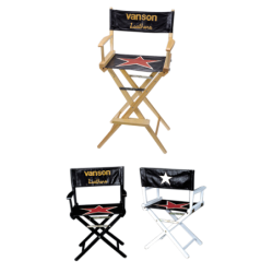 TALL LEATHER DIRECTOR CHAIR