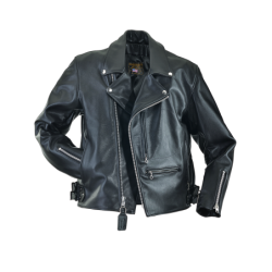 Renegade Motorcycle Jacket- Brando-style Soft Deer-Tanned Leather