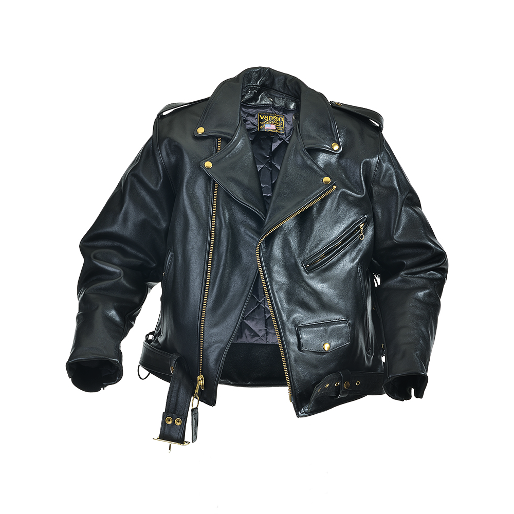 Highwayman Deluxe Police Leather Concealed Carry Motorcycle Jacket