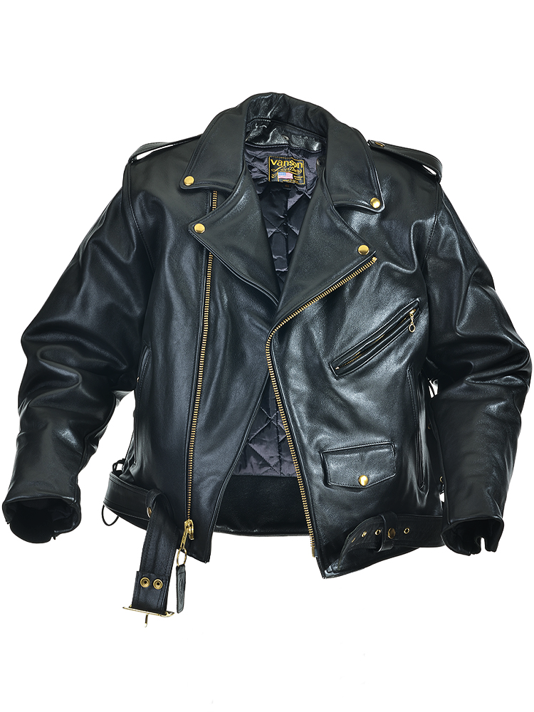 Highwayman Deluxe Police Leather Concealed Carry Motorcycle Jacket