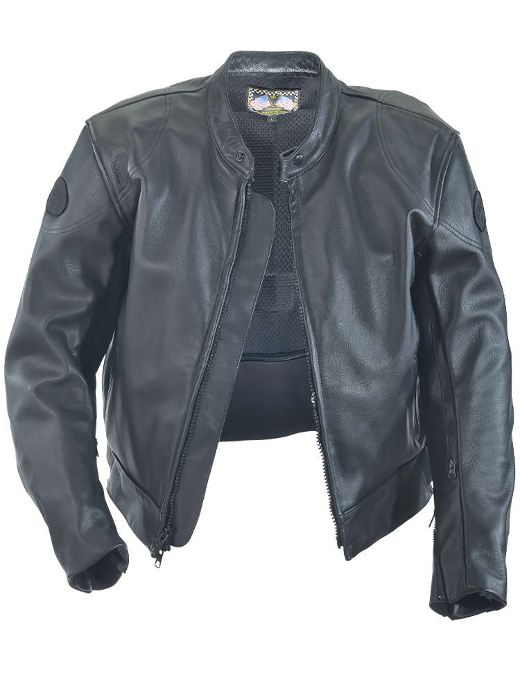 VansonレザージャケットTALONZipターコイズブルー36 MENS SPORT CRUISER - CSSR Fire Relax Fit Leather Cruiser