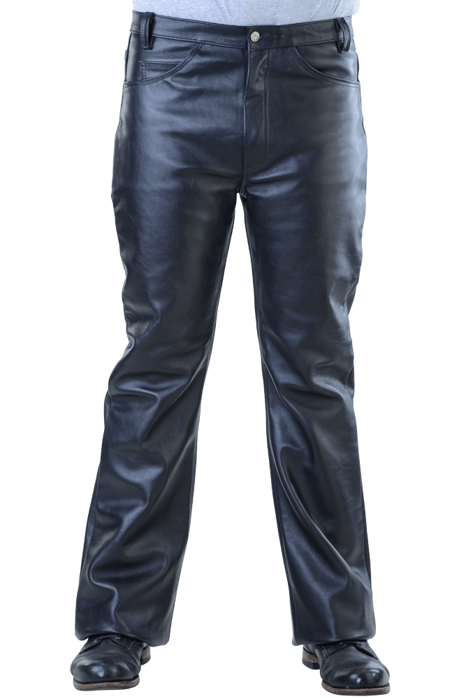 Woodstock 517 Style Black Leather Jeans