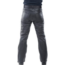 Woodstock 517 Style Firenze Black Leather Jeans