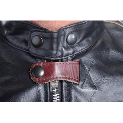 4015 Classic black Leather Motorcycle Jacket