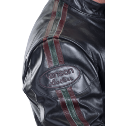 4015 Classic black Leather Motorcycle Jacket