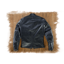 4015 Classic black Leather Motorcycle Jacket