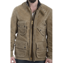 Stormer Trials Field Tan Wax Cotton Motorcycle Jacket