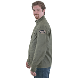 Stormer Trials Field Olive Wax Cotton Motorcycle Jacket