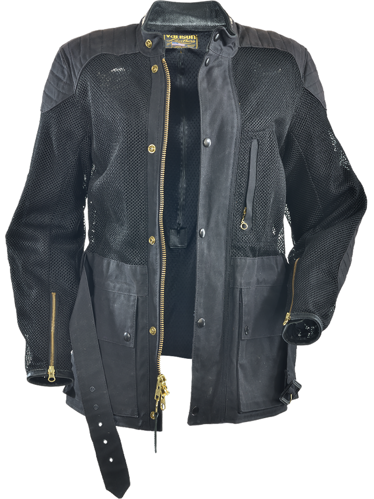 Womens Baja Ventilated Jacket -Black Heavy Mesh 1000 Denier