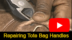 Vanson repairs the handles of a 30+ year old Tote Bag